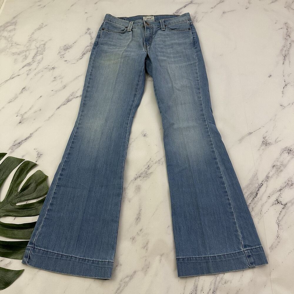 Levis Womens Vintage Y2k Ultimate Lift Flare Jeans Size 4 Flap Pocket 544 Light